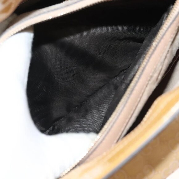 GUCCI GG Canvas Hand Bag Enamel Yellow Gold - Picture 12 of 15